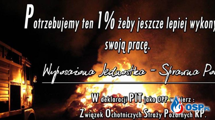 Wesprzyj swoją straż pożarną – przekaż 1% podatku dla Ochotniczej Straży Pożarnej w Jesionce. OSP Ochotnicza Straż Pożarna