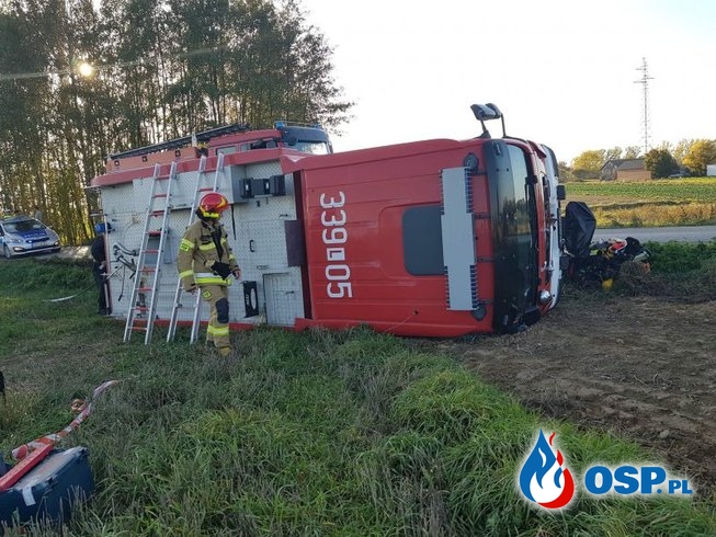 Strażacy z Wojciechowa wyłączeni z podziału bojowego po wypadku wozu gaśniczego OSP Ochotnicza Straż Pożarna