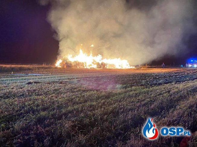 Pożar stogu OSP Ochotnicza Straż Pożarna