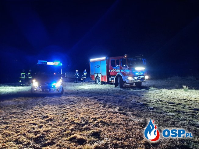 Pożar suchych traw przy ul. Polnej w Zręcinie OSP Ochotnicza Straż Pożarna