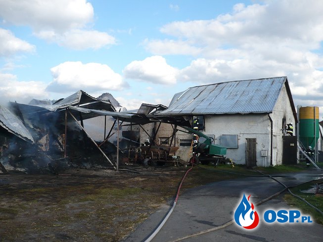 Pożar kompleksu gospodarczego w Wirwajdach 20.08.2014 OSP Ochotnicza Straż Pożarna