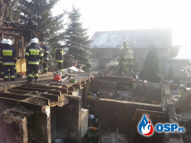 Pożar domu OSP Ochotnicza Straż Pożarna