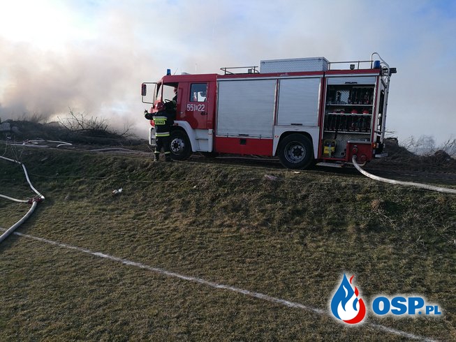 Pożar Słomy w Łaszewie OSP Ochotnicza Straż Pożarna