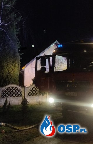 Pożar domu jednorodzinnego w Ruszkowie Pierszym! OSP Ochotnicza Straż Pożarna