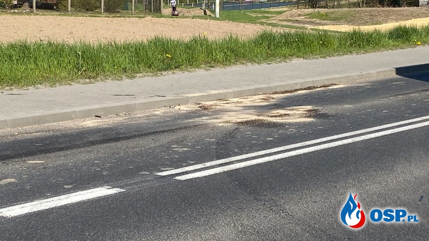 Wypadek drogowy - Ryczów ul. Krakowska OSP Ochotnicza Straż Pożarna