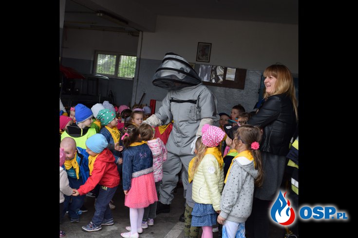 Wizyta dzieci z przedszkola nr 17 im. Jana Pawła II w Żorach OSP Ochotnicza Straż Pożarna
