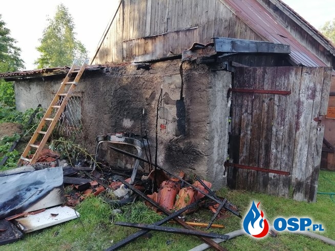 Pożar budynku gospodarczego w miejsowości Tyrowo OSP Ochotnicza Straż Pożarna