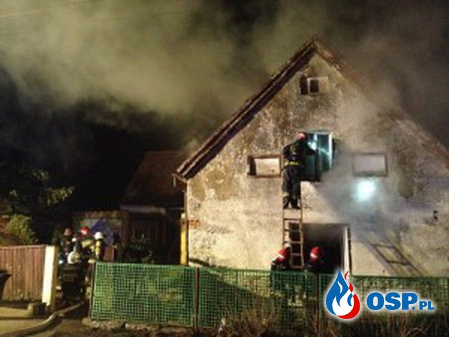 Pożar domu jednorodzinnego w Michałowie dnia 14.12.2015 OSP Ochotnicza Straż Pożarna