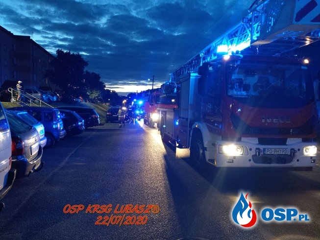 Pożar w budynku wielorodzinnym OSP Ochotnicza Straż Pożarna