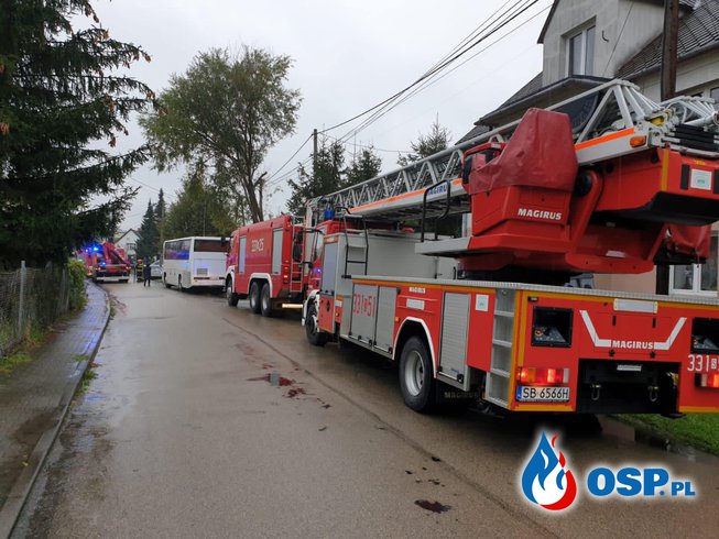 Eksplozja gazu w Kobiernicach. Jedna osoba zginęła, 5 osób w szpitalu. OSP Ochotnicza Straż Pożarna