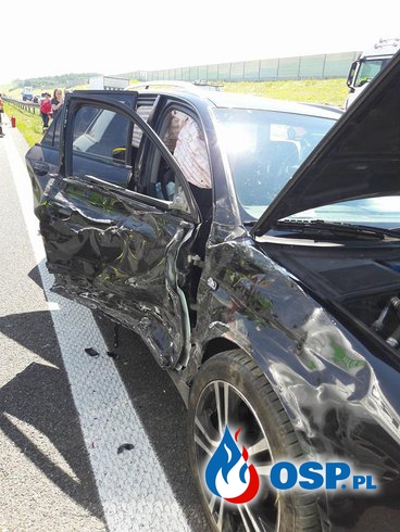 Wypadek z udziałem czterech samochodów OSP Ochotnicza Straż Pożarna