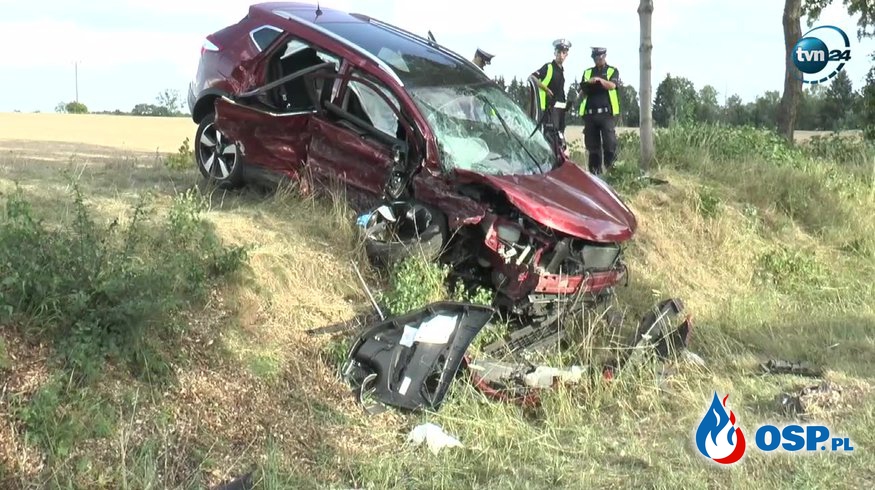 Wypadek trzech samochodów pod Szczecinkiem. Sześć osób rannych OSP Ochotnicza Straż Pożarna