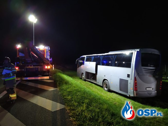 Wypadek autobusu z żołnierzami na autostradzie A4 OSP Ochotnicza Straż Pożarna