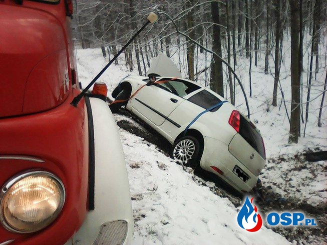 Wypadek na trasie Ukta - Piecki 3/2016 OSP Ochotnicza Straż Pożarna