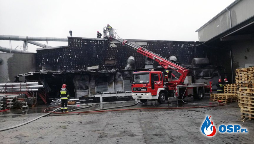 Pożar w zakładzie stolarskim w Mroczeniu OSP Ochotnicza Straż Pożarna