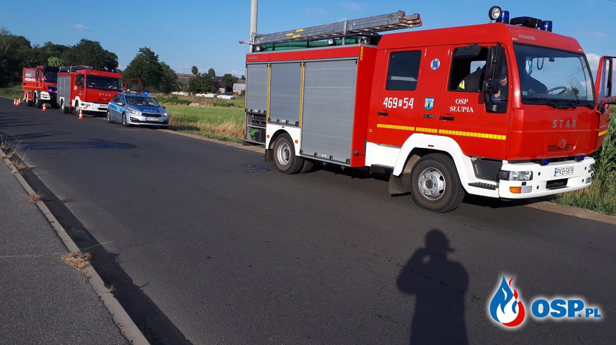 Wypadek drogowy OSP Ochotnicza Straż Pożarna