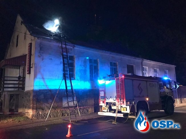 98/2019 Pożar zniszczonego dachu OSP Ochotnicza Straż Pożarna