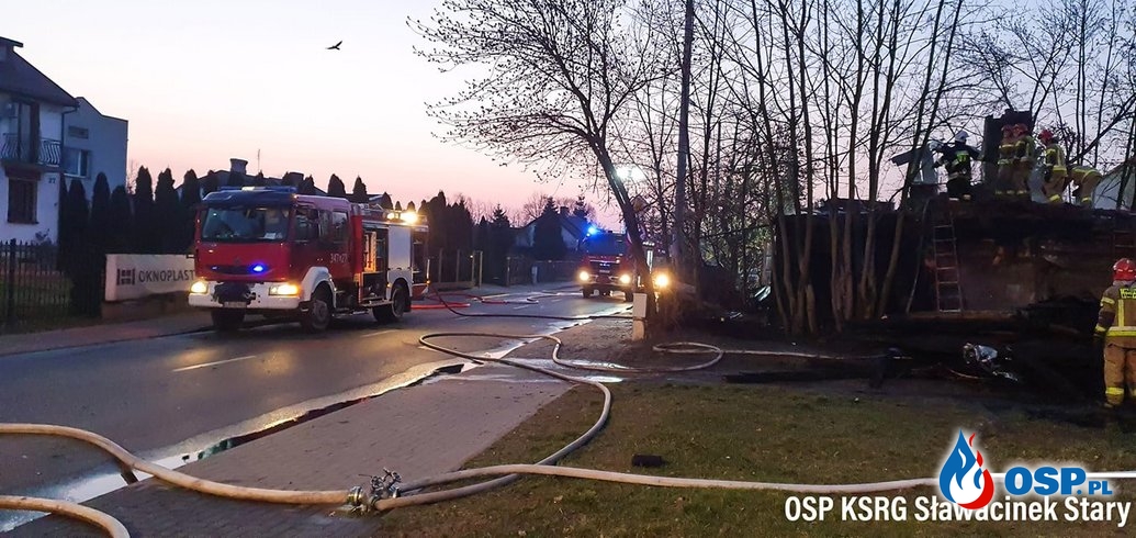 Mężczyzna zginął w płonącym domu. Tragiczny pożar w Białej Podlaskiej. OSP Ochotnicza Straż Pożarna