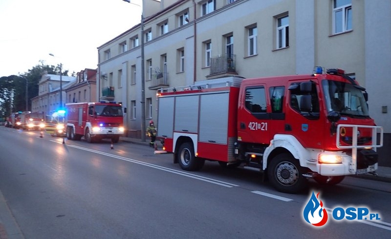Pożar budynku wielorodzinnego w Grajewie OSP Ochotnicza Straż Pożarna
