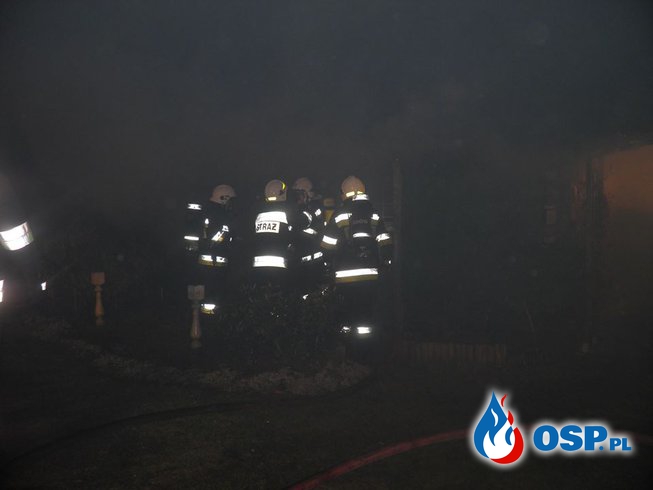 Pożar budynku gospodarczego w Winiarach. OSP Ochotnicza Straż Pożarna