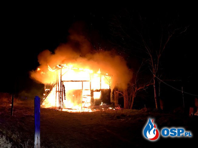 5/2020 Pożar budynku gospodarczego w Krupinie OSP Ochotnicza Straż Pożarna
