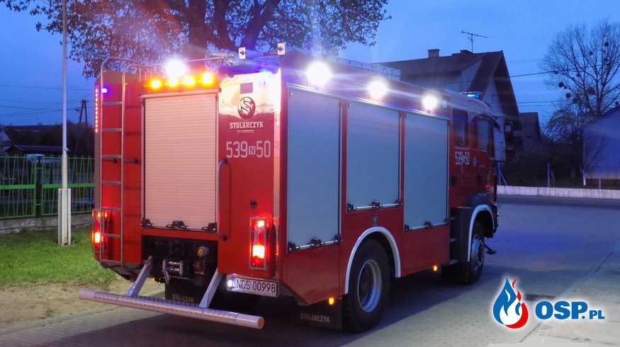 Wybuch gazu Glaznoty 1.05.2016 OSP Ochotnicza Straż Pożarna