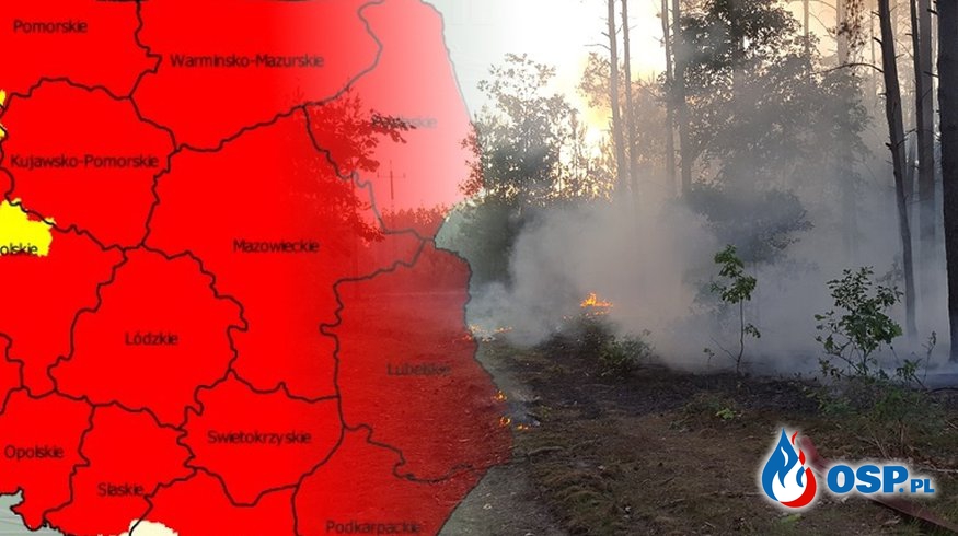 Najwyższa kategoria zagrożenia pożarowego w lasach OSP Ochotnicza Straż Pożarna