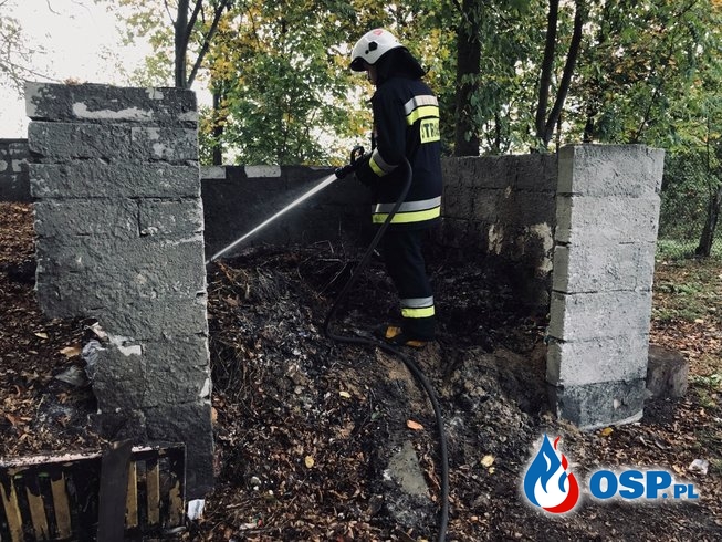 Pożar śmieci w Dreglinie OSP Ochotnicza Straż Pożarna