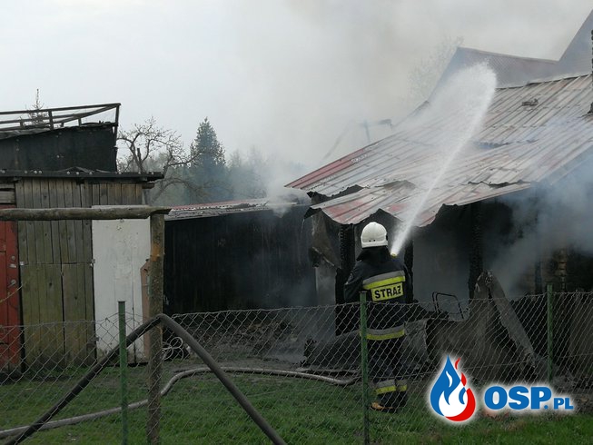 Pożar mieszkania - pomieszczeń gospodarczych - Obłęże OSP Ochotnicza Straż Pożarna