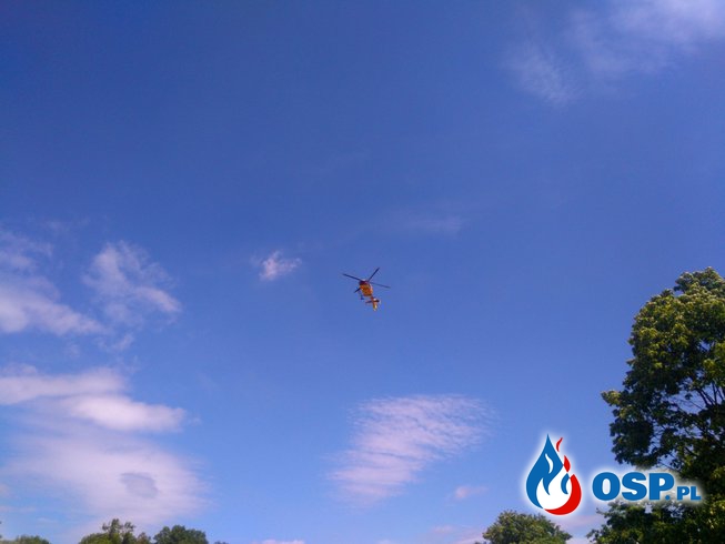 Akcja z udziałem śmigłowca LPR! OSP Ochotnicza Straż Pożarna