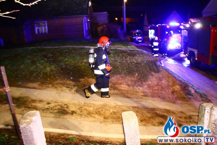 Groźny pożar domu w Sokółce OSP Ochotnicza Straż Pożarna