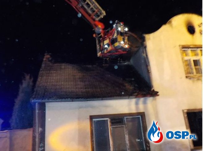36 strażaków walczyło z pożarem budynku mieszkalnego! OSP Ochotnicza Straż Pożarna