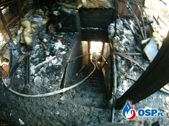 Pożar budynku mieszkalno-gospodarczego GRABIN 05.06.2019 OSP Ochotnicza Straż Pożarna