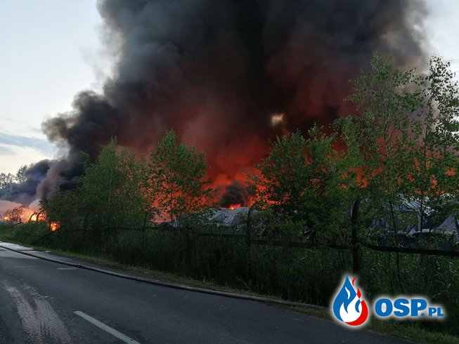 Pożar składowiska odpadów Trzebinia ul.Słowackiego. OSP Ochotnicza Straż Pożarna