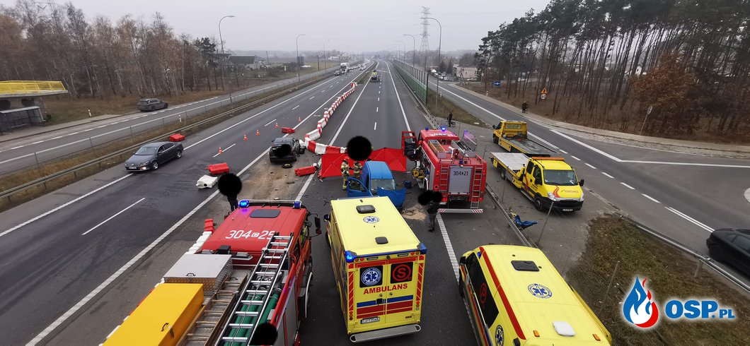 Tragiczny wypadek na S5. Jedna osoba zginęła. OSP Ochotnicza Straż Pożarna