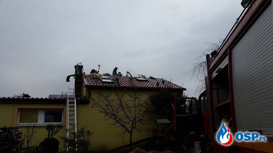 Pożar budynku mieszkalno-gospodarczego w miejscowości Chojna OSP Ochotnicza Straż Pożarna