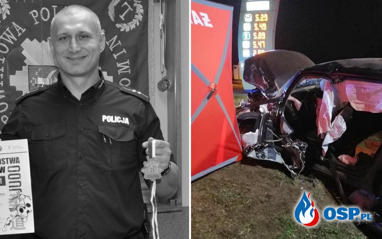 Rzecznik żuromińskich policjantów zginął w wypadku. Jechał z synem na trening. OSP Ochotnicza Straż Pożarna
