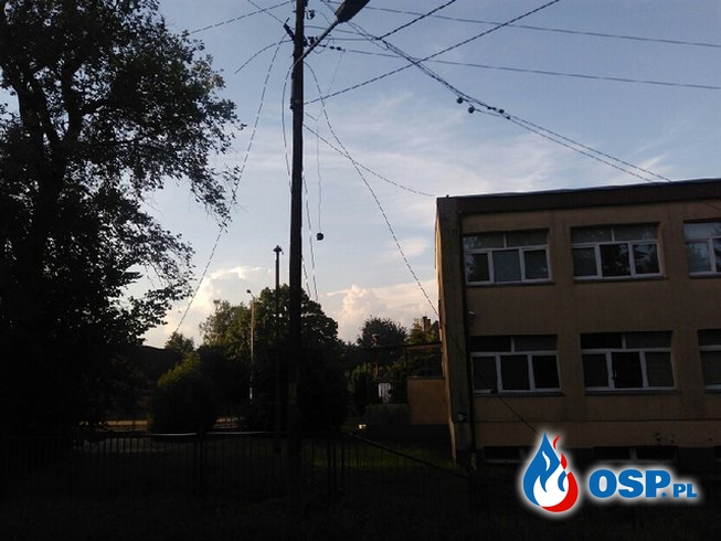 Zerwana linia energetyczna OSP Ochotnicza Straż Pożarna