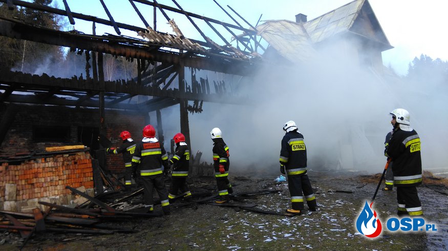 29.03.2016 - Pożar pomieszczeń gospodarczych OSP Ochotnicza Straż Pożarna
