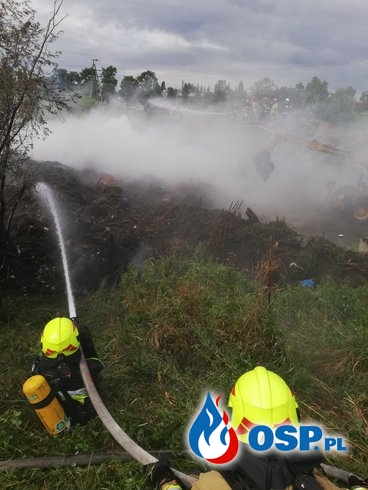 Pożar sterty pozostałości roślinnych Głubczycach OSP Ochotnicza Straż Pożarna