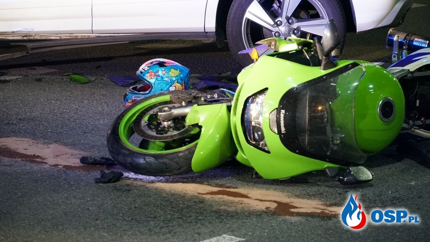 21-latka zginęła w wypadku. Motocyklista nigdy nie miał prawa jazdy. OSP Ochotnicza Straż Pożarna