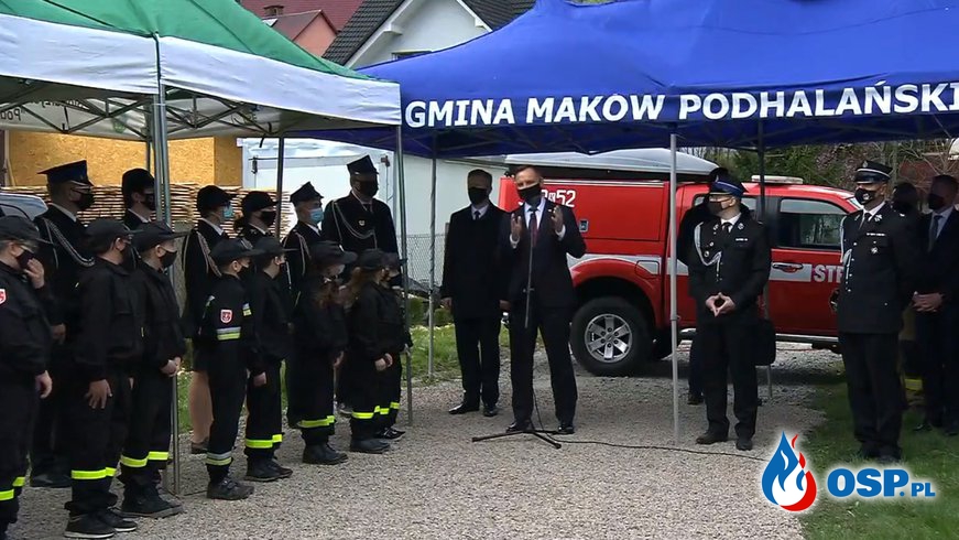 Prezydent Andrzej Duda z wizytą w OSP Maków Dolny OSP Ochotnicza Straż Pożarna