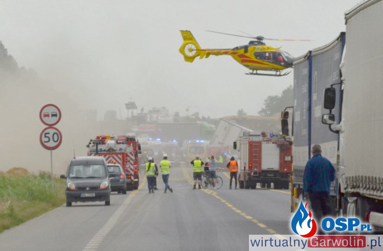31 osób poszkodowanych w karambolu na DK 17 pod Gończycami! OSP Ochotnicza Straż Pożarna
