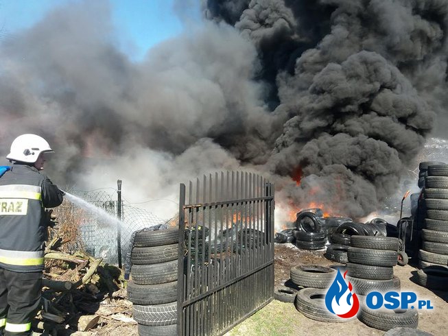 Pożar składowiska opon OSP Ochotnicza Straż Pożarna