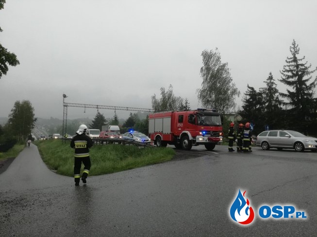 Wypadek dwóch samochodów osobowych na DK 7 - 24 maja 2019r. OSP Ochotnicza Straż Pożarna