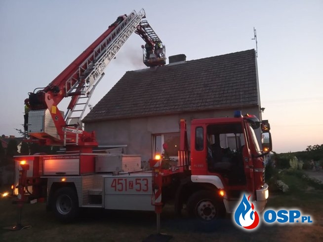 Pożar komina w Żelechowie OSP Ochotnicza Straż Pożarna