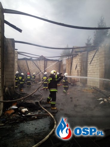 Budynek, ciągniki i maszyny rolnicze spłonęły w pożarze na Lubelszczyźnie OSP Ochotnicza Straż Pożarna