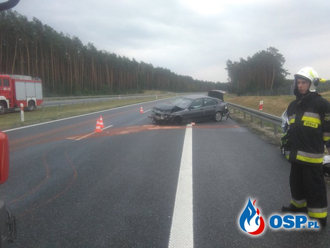 Wypadek drogowy droga S8 OSP Ochotnicza Straż Pożarna