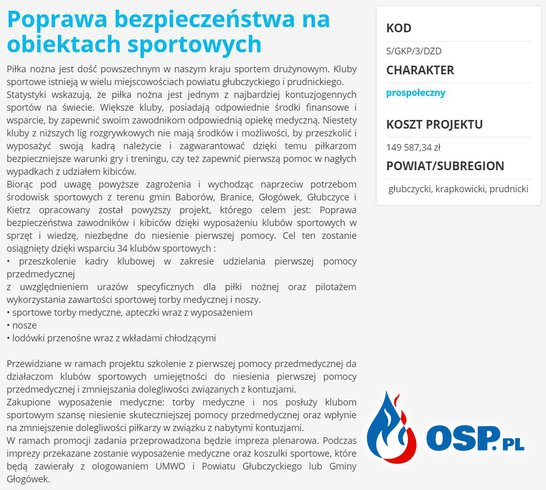 Zagłosuj w Budżecie Obywatelskim... AED dla jednostek OSP - Każda sekunda ma znaczenie - nie czekaj, działaj! OSP Ochotnicza Straż Pożarna