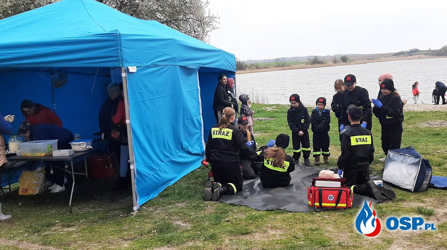 „Ekopowitanie wiosny" nad jeziorem kłodowskim OSP Ochotnicza Straż Pożarna